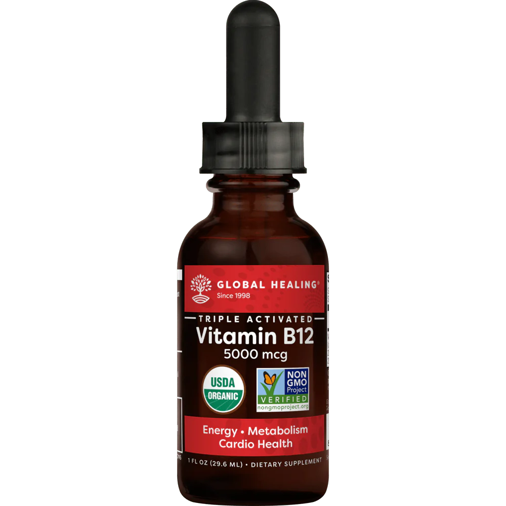 Organic Vitamin B12 Liquid - For Energy, Mood & Heart Health (5,000 mcg)