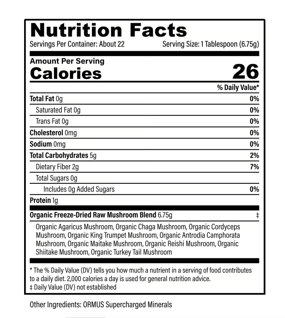 Organic Mushroom Blend - Mushroom Supplement for Immune and Gut Health