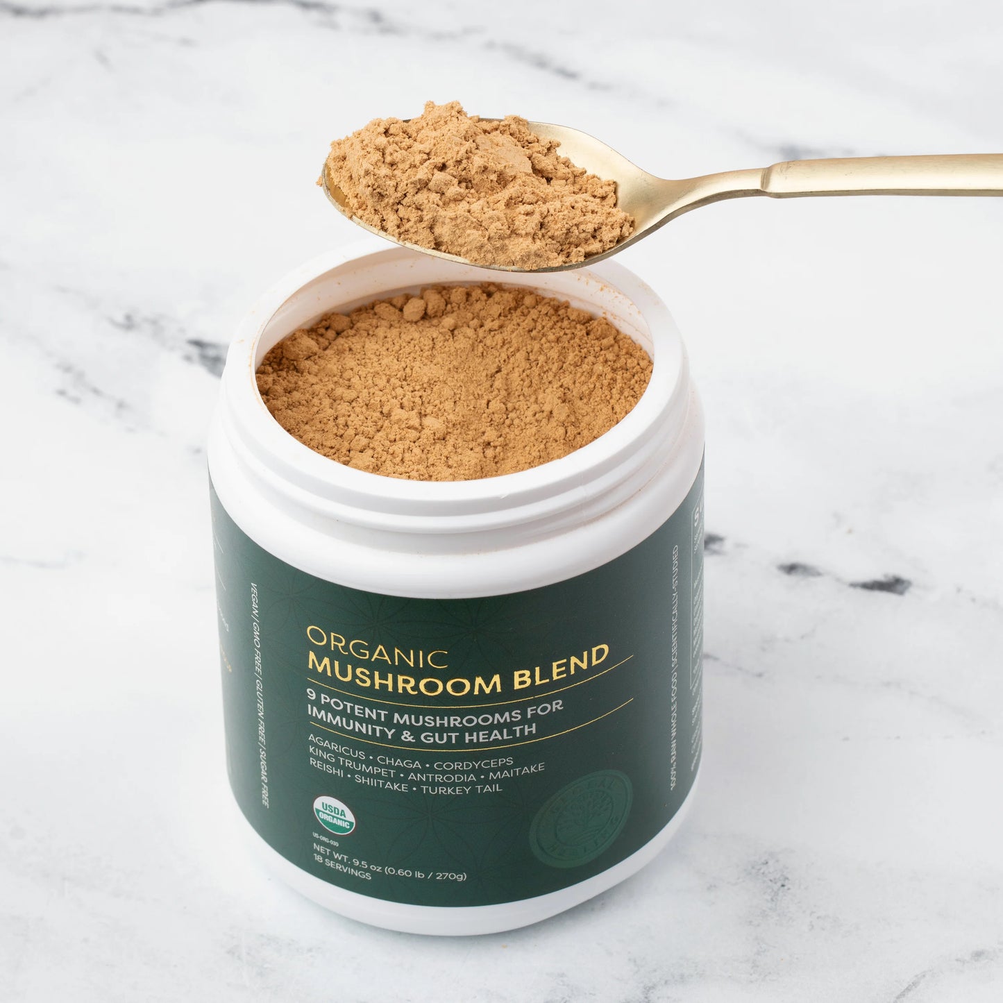Organic Mushroom Blend - Mushroom Supplement for Immune and Gut Health