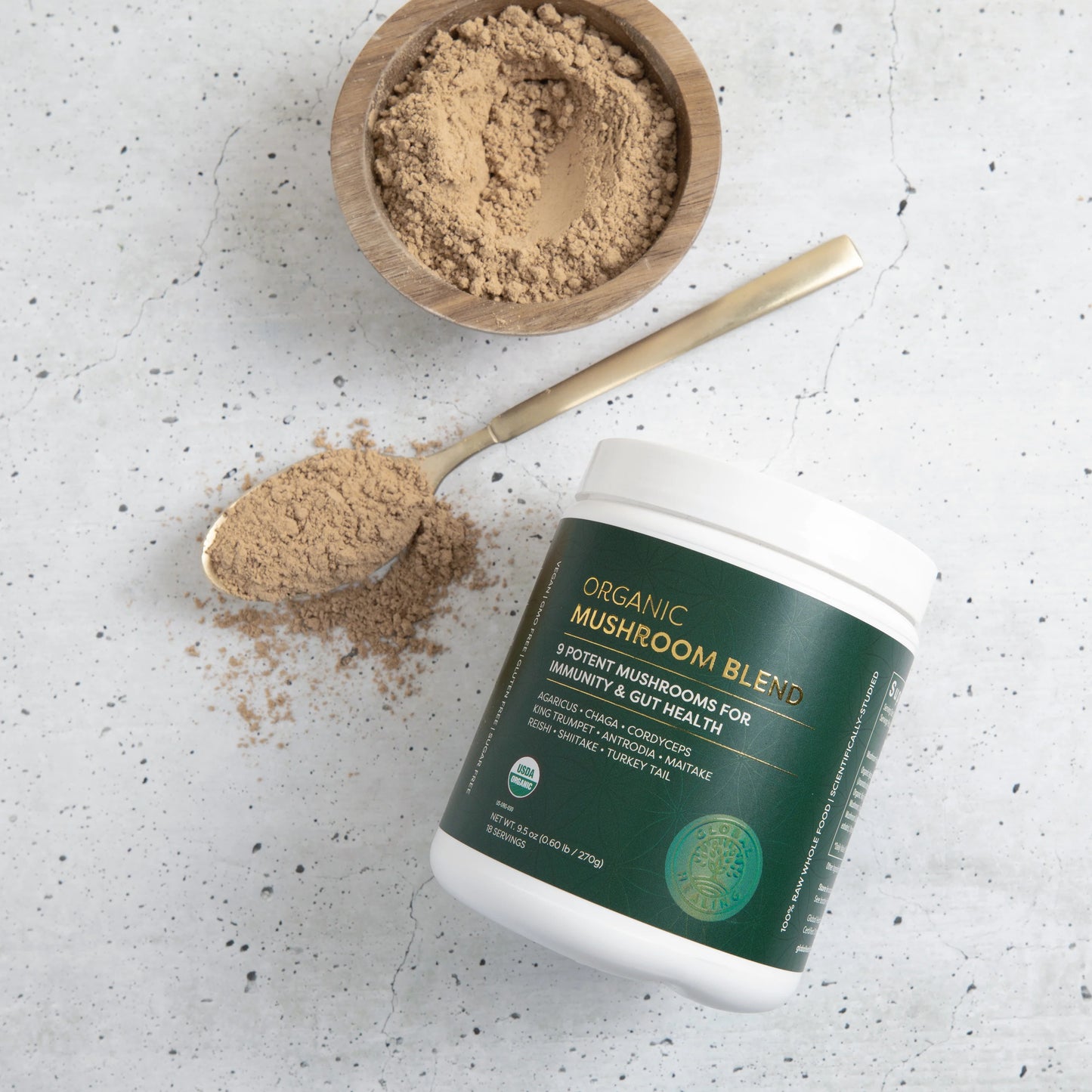 Organic Mushroom Blend - Mushroom Supplement for Immune and Gut Health