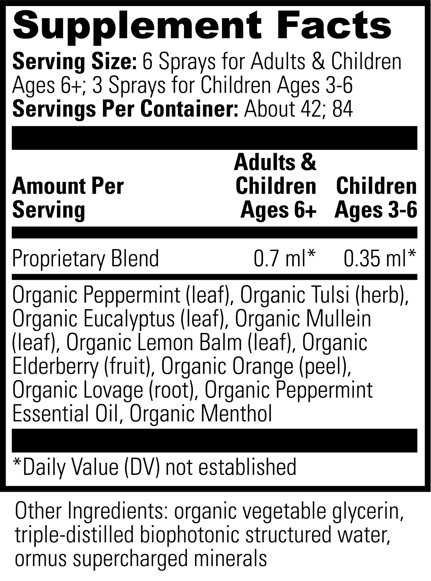 Lung Health - Natural Herbal Spray Formula for Lung and Respiratory Support