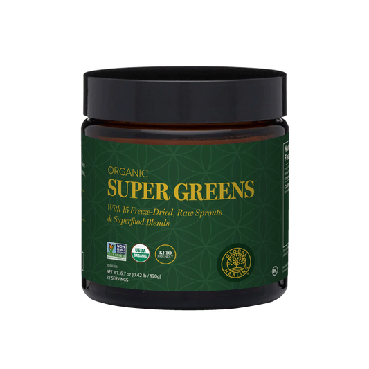 Organic Super Greens - Delicious Daily Superfood Smoothie Mix