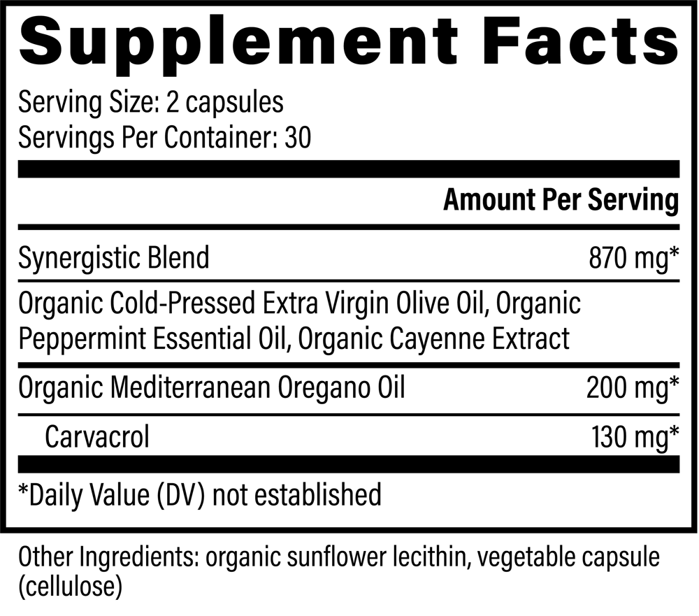 Oregano Oil Capsules - Vegan Liquid Oil of Oregano