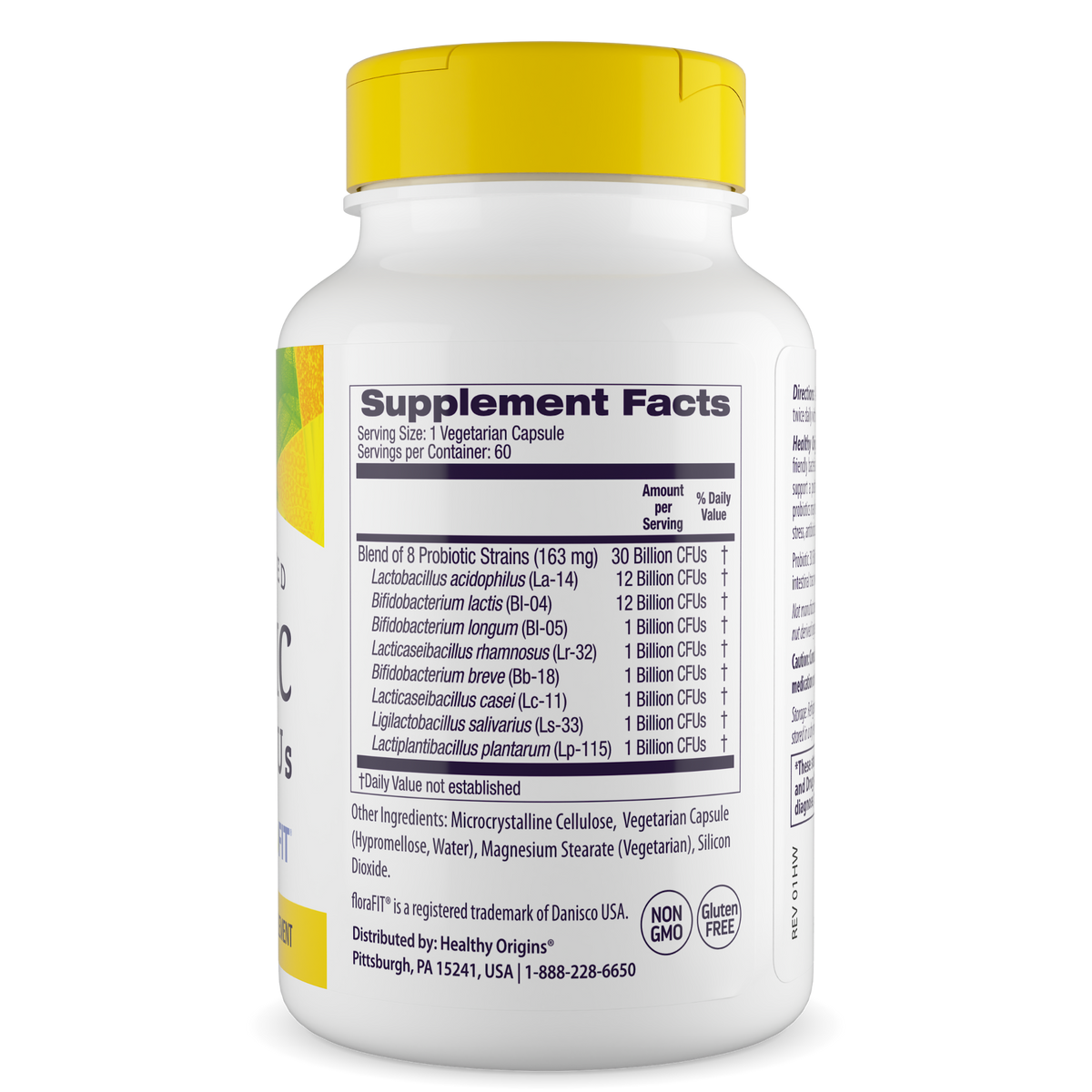 Probiotic 30 Billion CFUs - 8 strains - 60 capsules