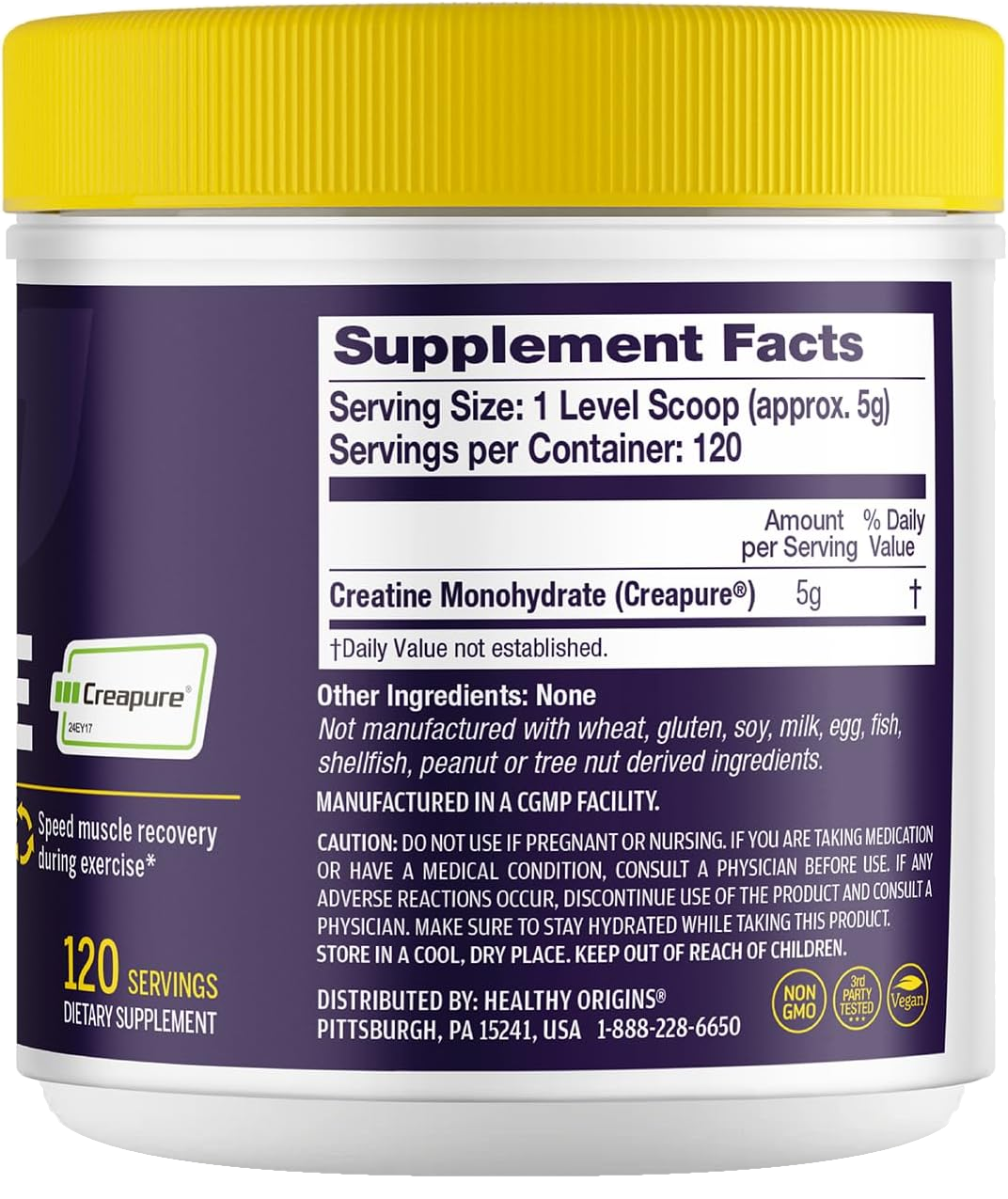 Creatine (Creapure®) - Creatine Monohydrate - 600g / 120 servings (Unflavoured)