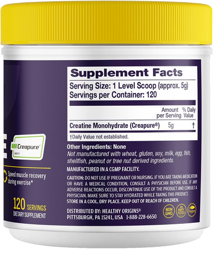 Creatine (Creapure®) - Creatine Monohydrate - 600g / 120 servings (Unflavoured)